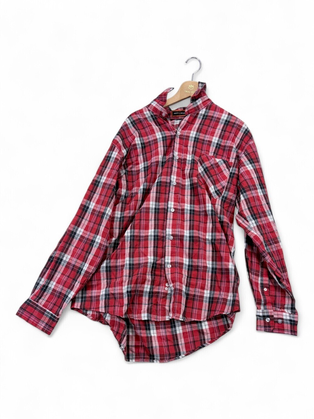 Mott & Grand Men's 2XLT Red Plaid Button-Down Shirt